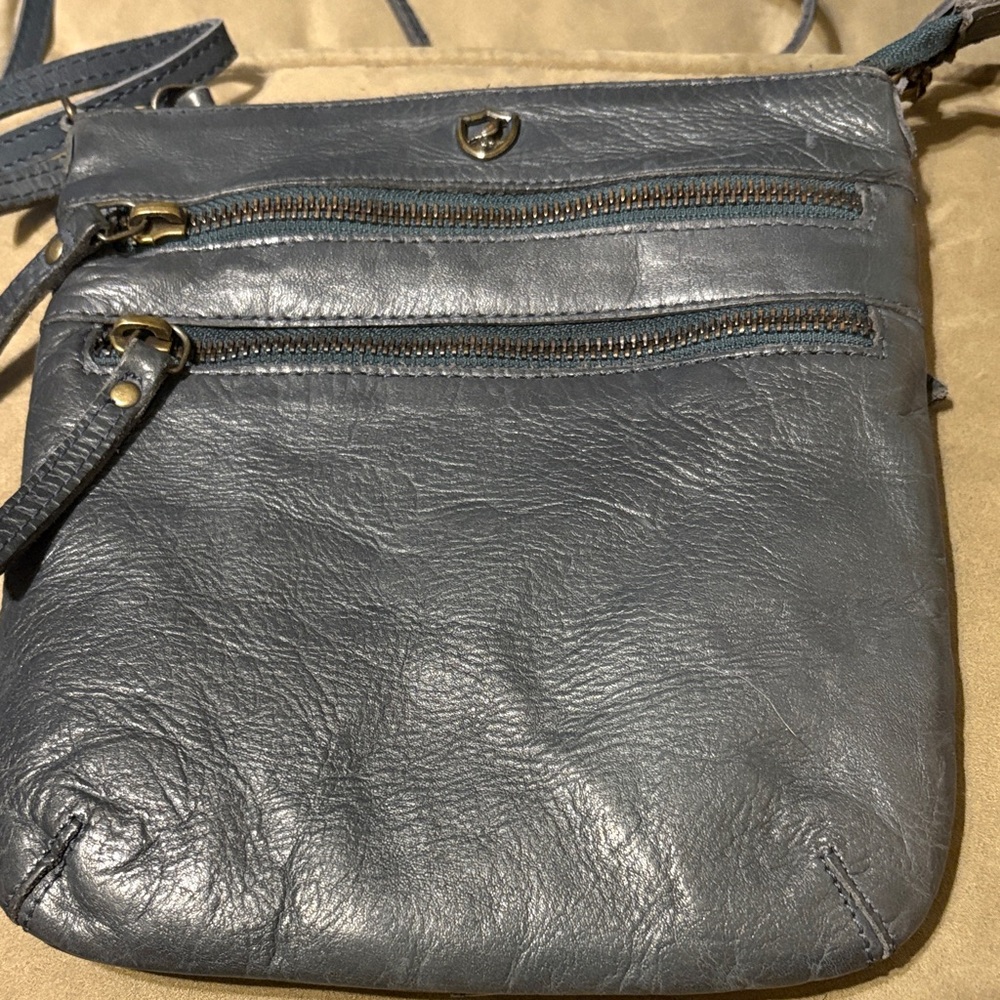 Everyday Leather Crossbody Bag in Slate Gray